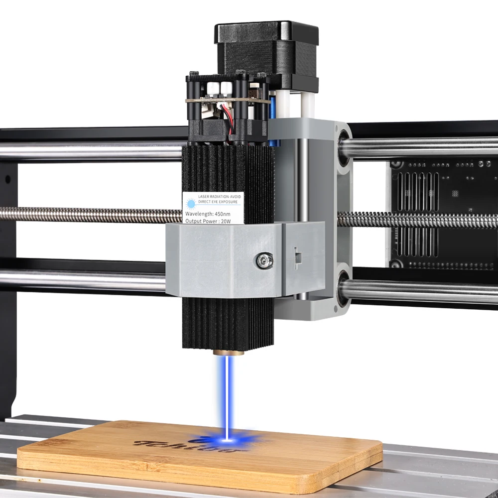 Imagem -04 - Cabeça Laser de Foco Fixo para Cnc 3018 Pro Max Máquina de Gravura Módulo Laser para Artesanato Metal Cortar Madeira Alta Potência 450nm Ttl Pwm 20w