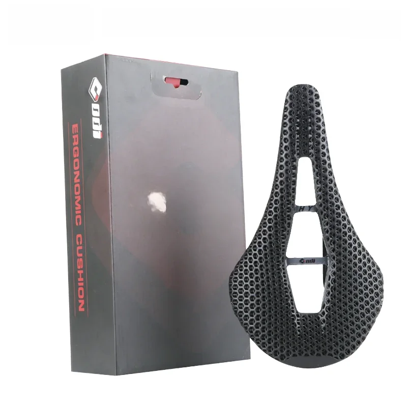 AliExpress ODI Carbon Fiber 3D Printed Bike Saddle 143mm Ultra Light and Breathable Mountain Bicycle Cushion Soft Seat for Road Bike/MTB