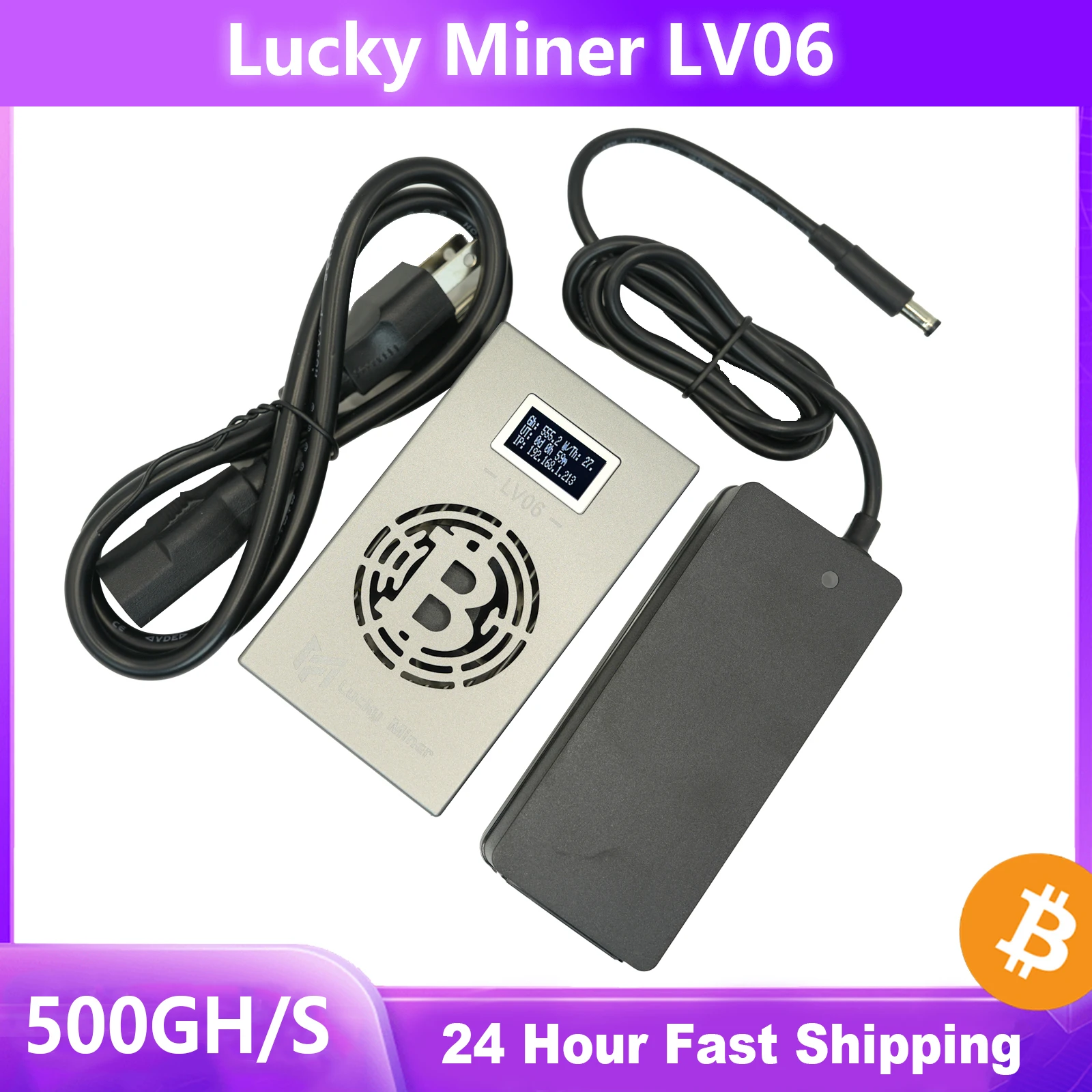 Lucky Miner LV06 Bitcoin Miner 500GH/S SHA256  BM1366 BTC BCH BSV DGB 13W SOLO ASIC Mining Silent Miner Machine Lotto Miner