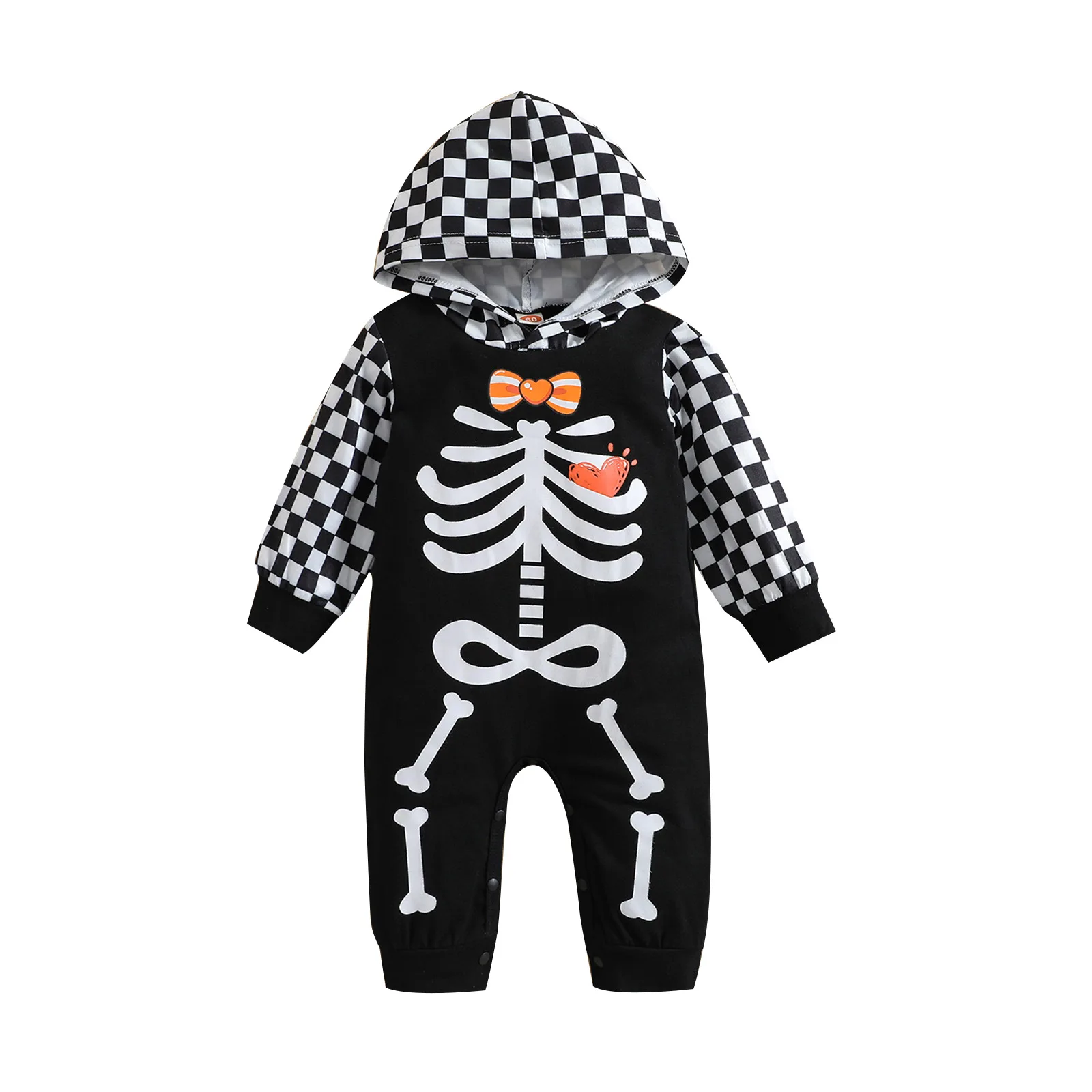 Wholesale 2022 Halloween Pumpkins Skulls Printed Baby Clothes 3month To 4Years Holiday Romper Halloween Kids Boutique Clothing