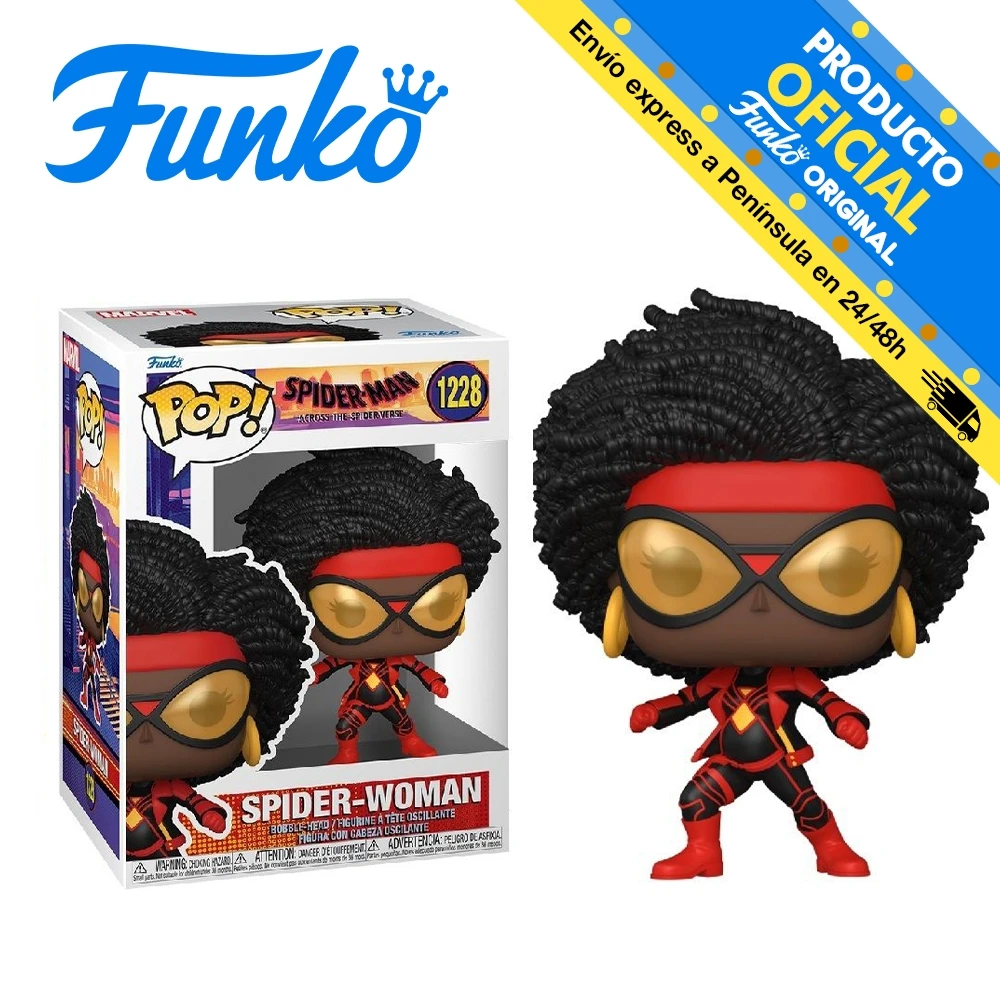 Funko Pop! Spider-Man: Crossing the multiverse-Spider-Woman, 65727, N ° 1228, original, toys, gift, with box, official license, store, boy, girl, collection, Woman, male officer