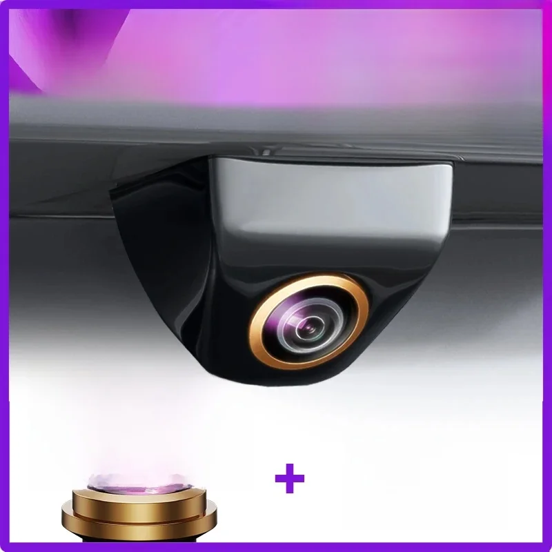 Universele 180 Graad 1080P Hd Ahd Auto Achteruitrijcamera Nachtzicht Achteruitkijkcamera Achteruitrijden 4 Pins Waterdichte Dynamische Verduisteringsvoertuigcamera - afbeelding 2