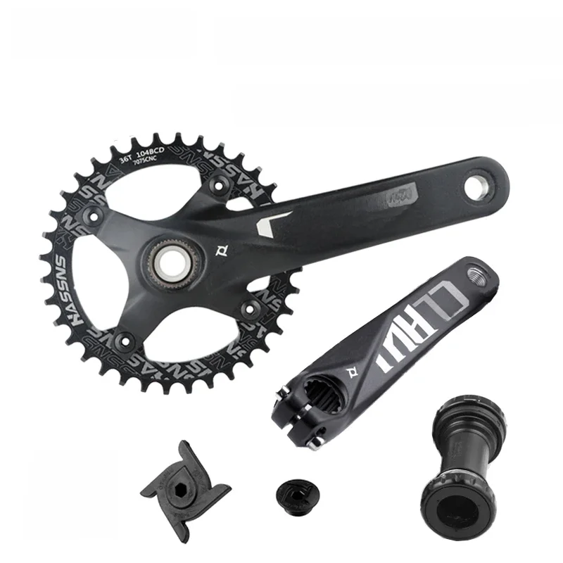 AliExpress NONE PROWHEEL Crankset Hollowtech MTB Crank 104BCD 170/175MM Crank For Bicycle Integrated 32/34/36/38/40/42T with Bottom Bracket