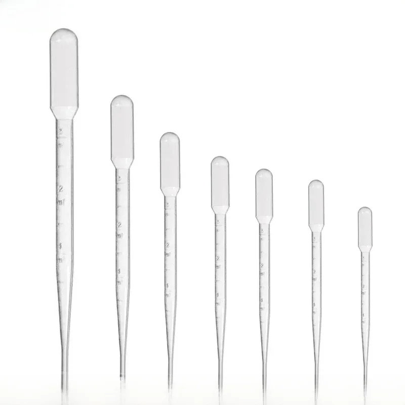 100 SZTUK 0,2 /0,5 /1 /2 /3 /5 /10 ml pipeta laboratoryjna Plastikowy jednorazowy pojemnik z podziałką Sprzęt do zakraplacza cieczy Słoma — zdjęcie produktu 7