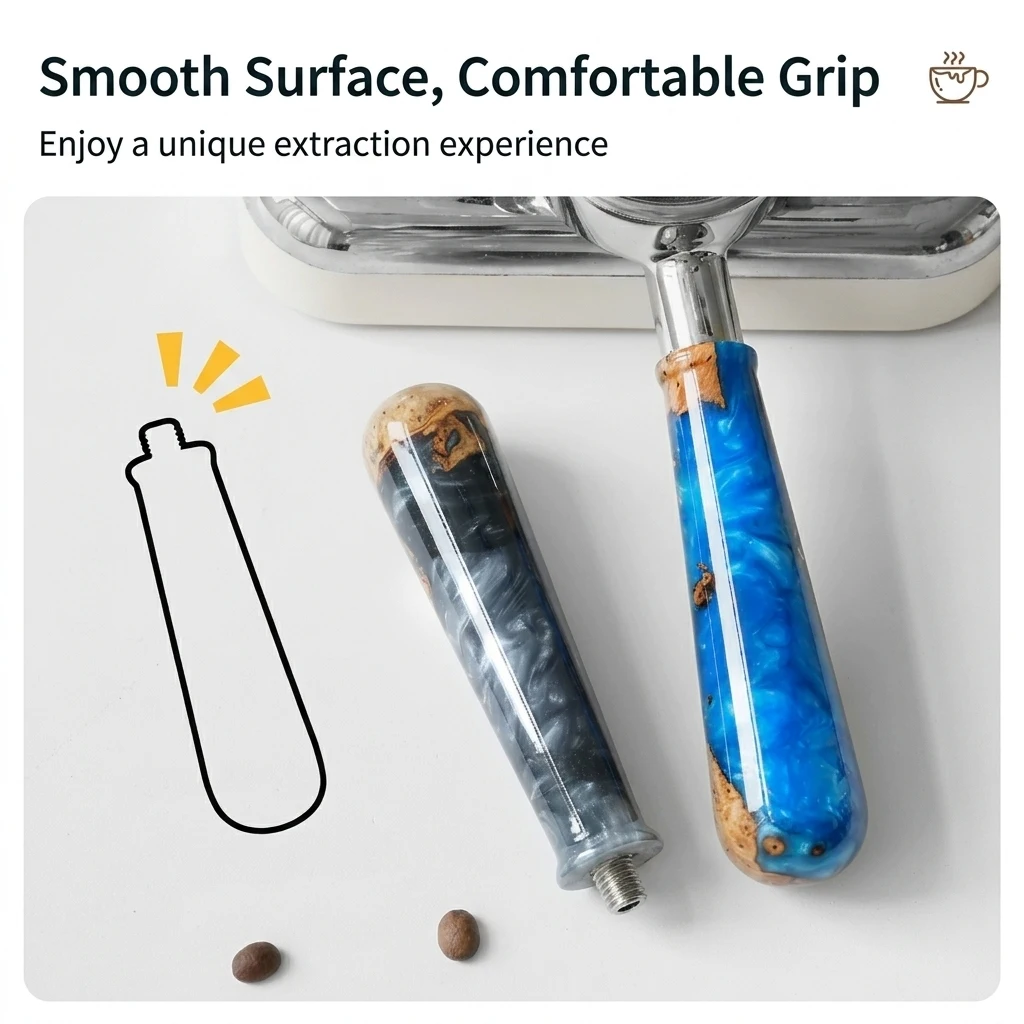 Resin Material Handle 58mm E61 Coffee Bottomless Portafilter Naked Replacement Filter Basket Barista Espresso Tools