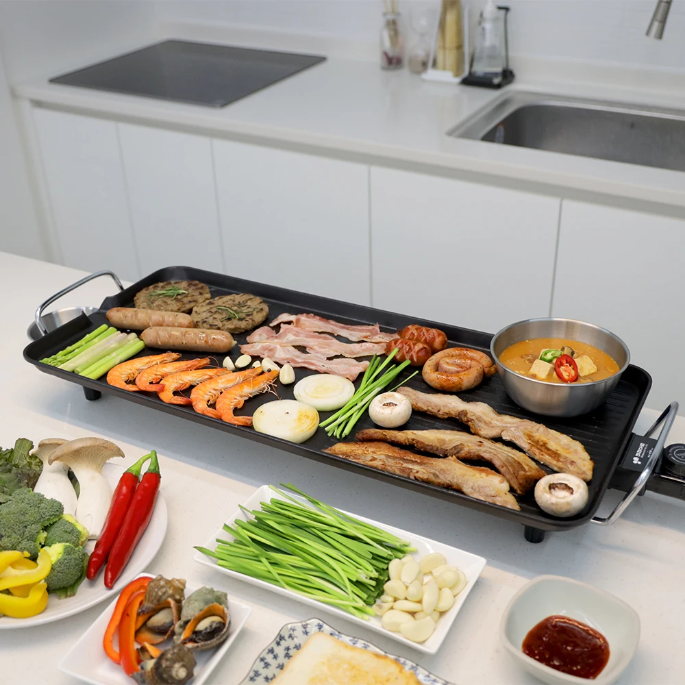 مجموعة كاملة من الشواية الكهربائية مع حقيبة مخصصة ، فن المطبخ ، بنفسجي