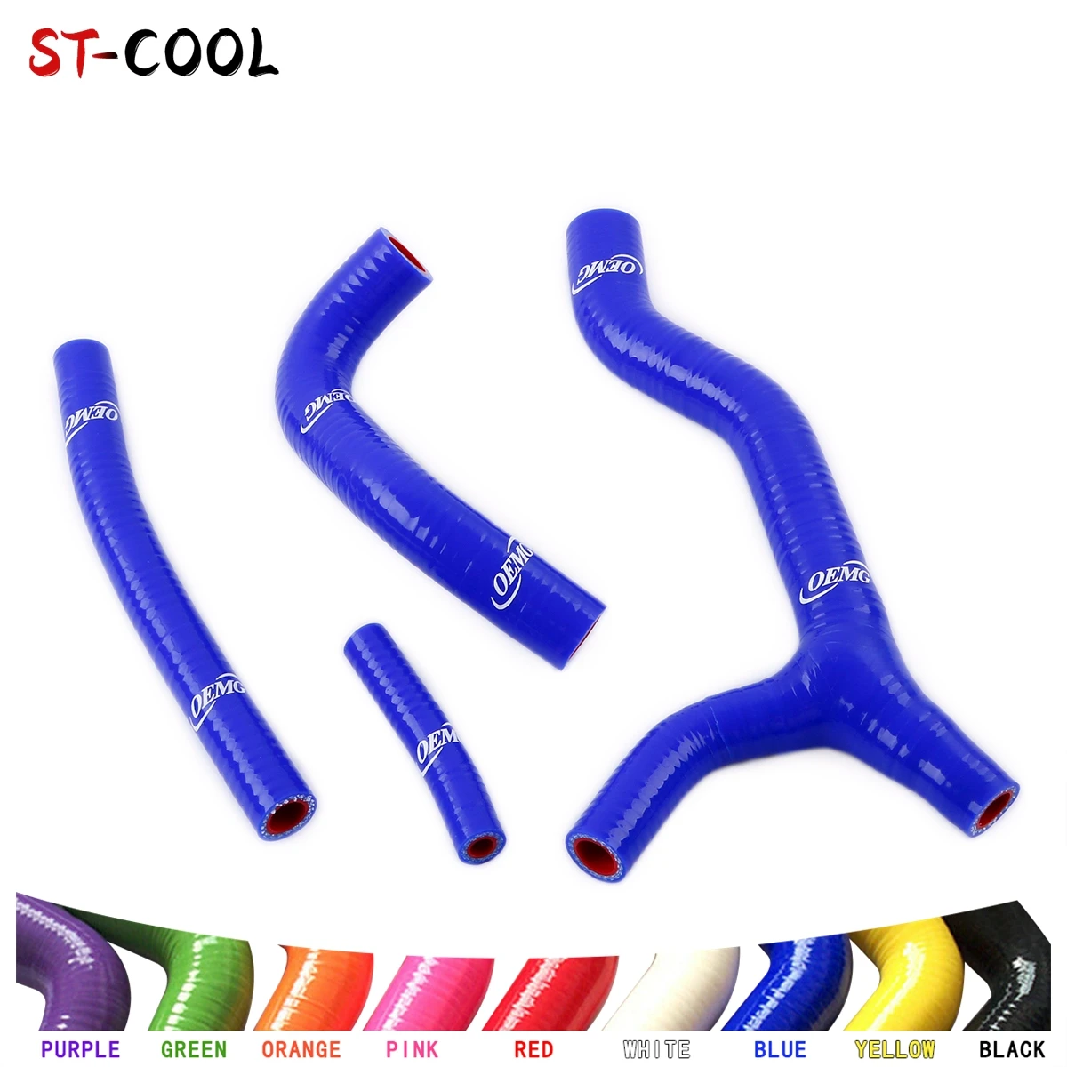 

FOR 1992-1995 SUZUKI RM 125 RM125 1993 1994 Radiator Hoses Kit Silicone Tubes Piping 4Pcs 10 Colors