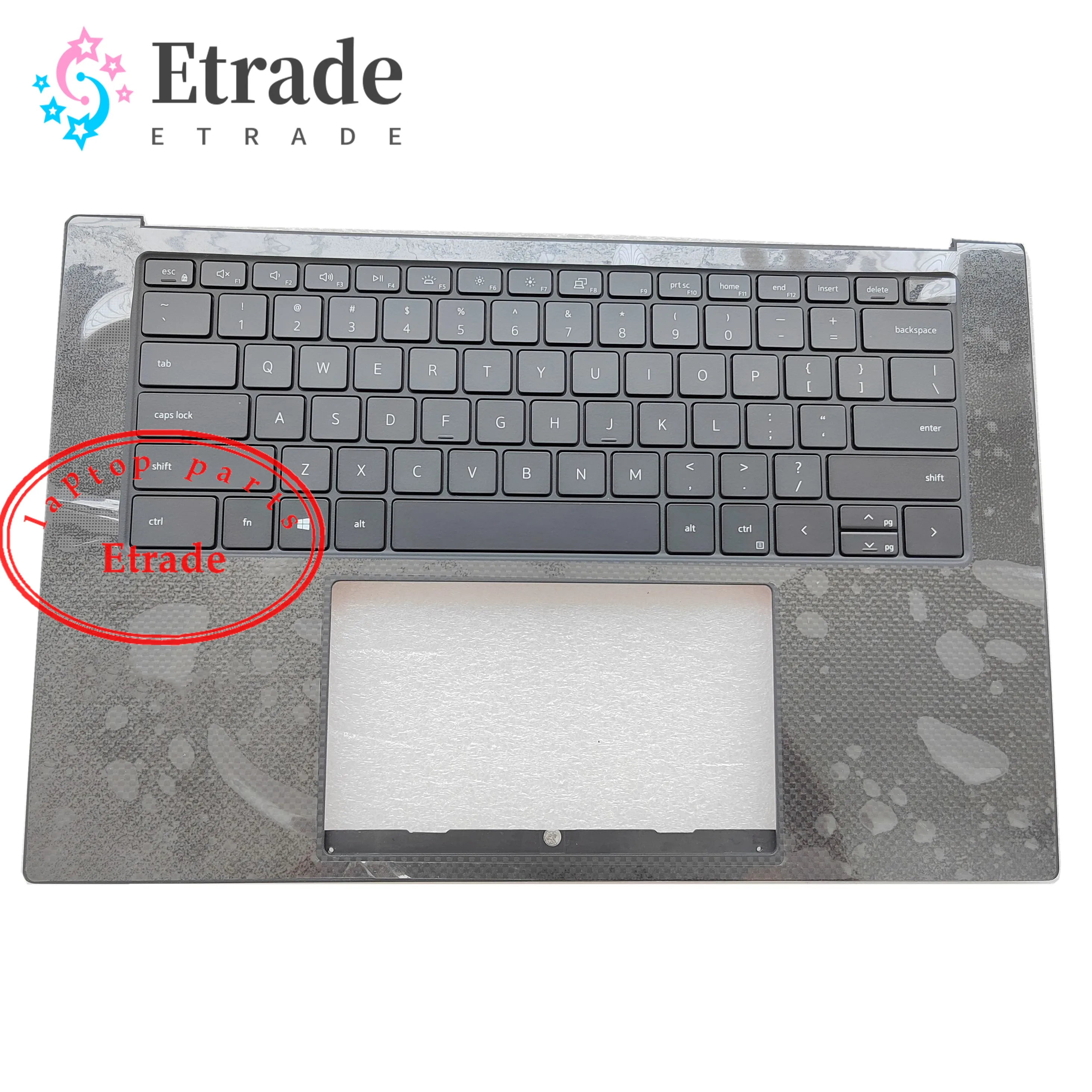 Imagem -02 - Original para Dell Xps 15 9500 Precisão 5550 Descanso de Mãos Touchpad com Teclado Case Superior Dkfwh 0dkfwh Novo