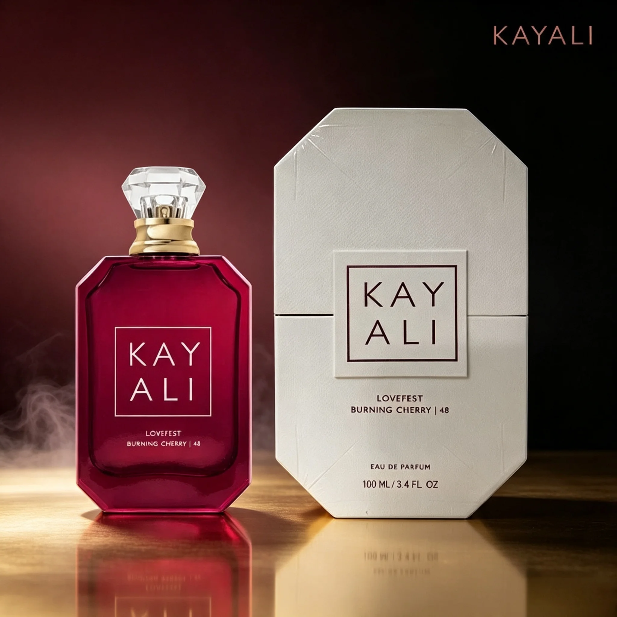 Kayali Lovefest Burning Cherry | Profumo Spray 48 EDP 100ml Dolce Fruttato Gourmand Lunga Durata Lusso Regalo