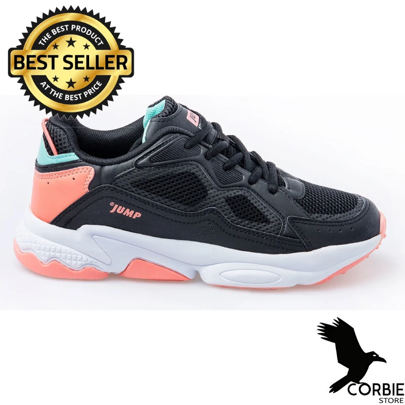 

Womens Sports Shoes Black Mint Green Salmon Pink Jump 24711