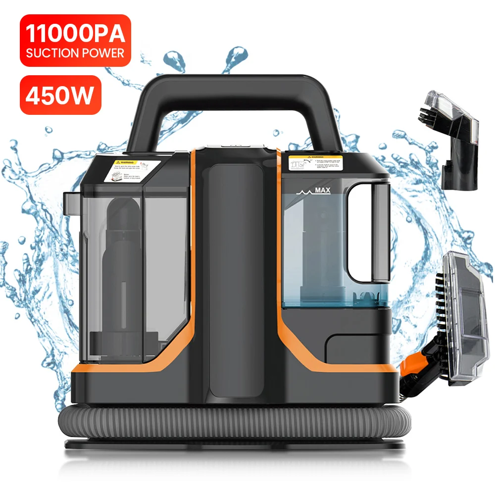 Draagbare Tapijtreiniger Machine 750W 15KPA Multifunctionele Handheld Mijt Remover Sofa Tapijt Natte Cleaner voor Sofa Autostoel - afbeelding 1