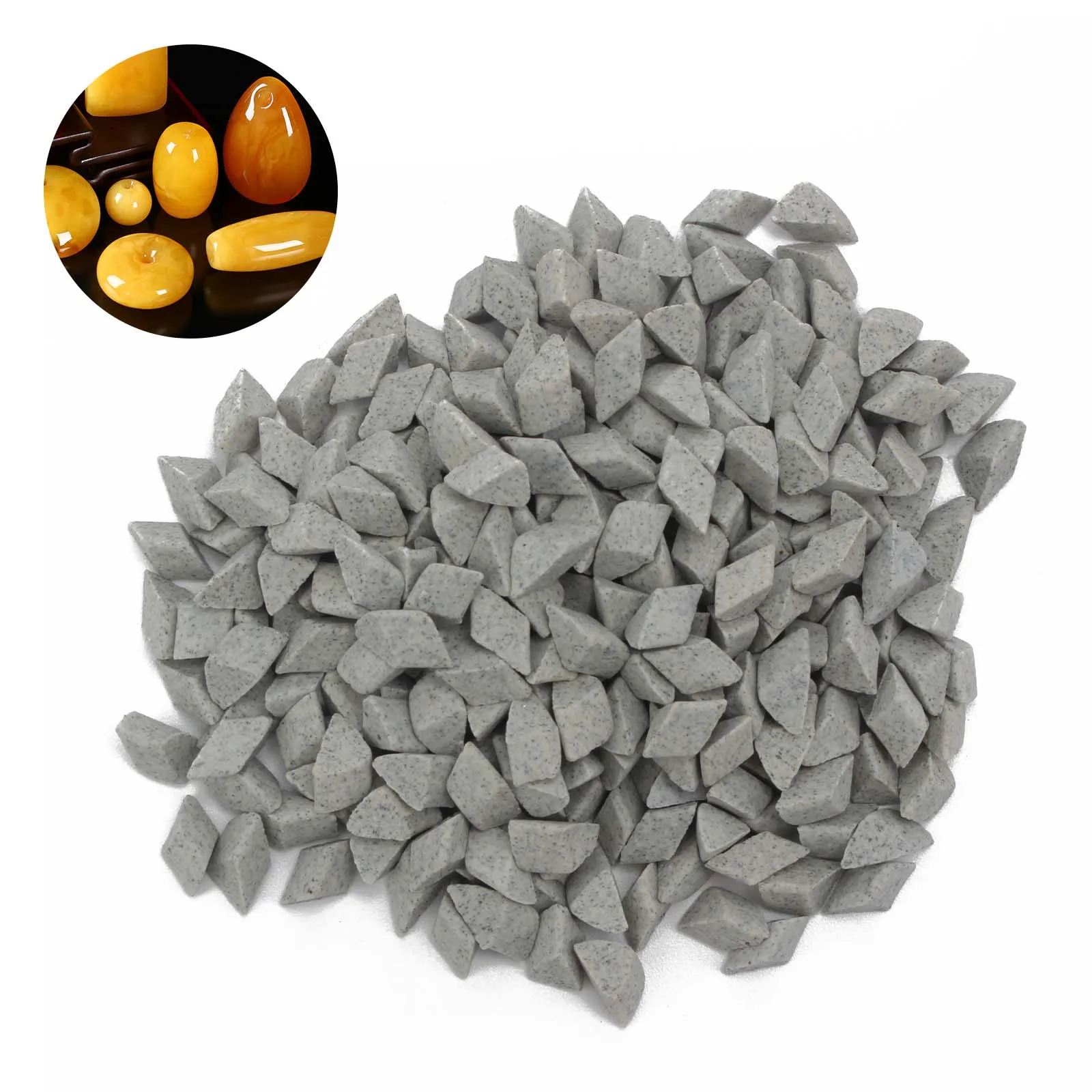 450g Rock Tumbling Ceramic Filler Media - Ceramic Media Ceramic Pellets Rock Tumbler Grit for All Type Tumblers, Ceramic Tumblin