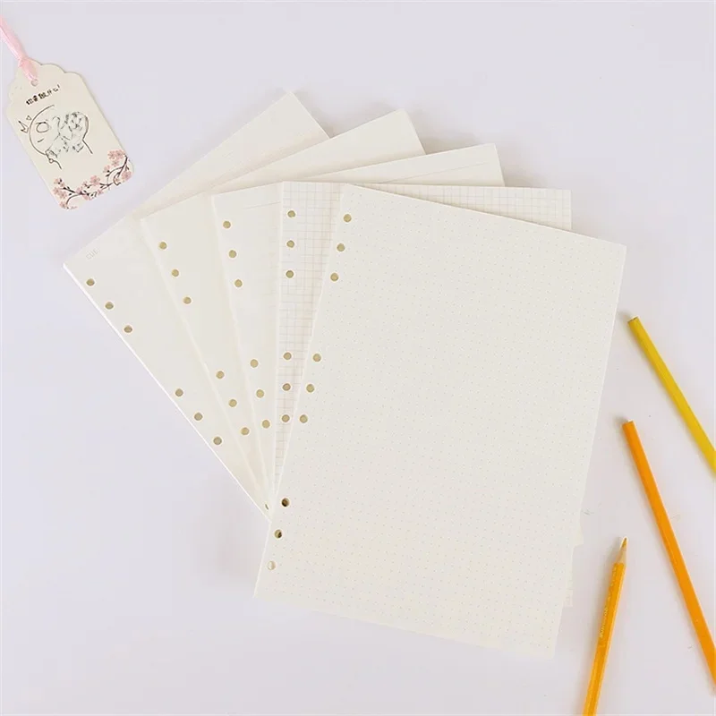 B5 9 otworów wkład do notesu z luźnymi kartkami spiralny papier indeksowy wewnętrzna strona siatka punktowa puste artykuły papiernicze Connell — zdjęcie produktu 7