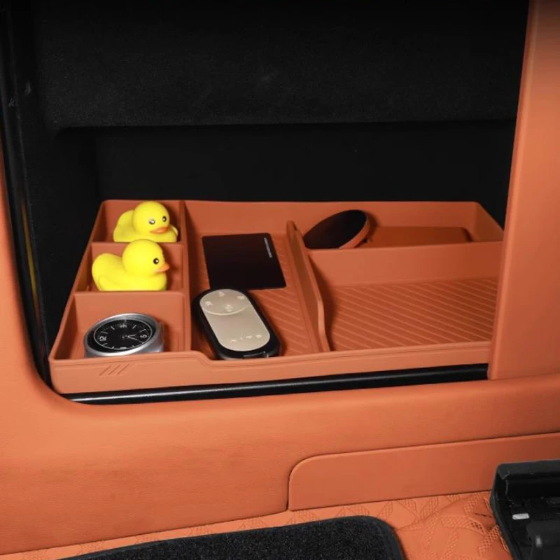 For AITO M9 2024 Automotive Interior Accessories Driver's Lower Storage Box Co Driver's Lower Silicone Storage Rack