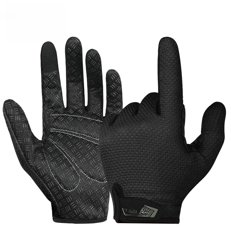 AliExpress West Biking WEST BIKING Summer Cycling Gloves Full Finger MTB Bike Gloves Touch Screen Non-Slip Silicone Palm Rest Driving Riding Gloves