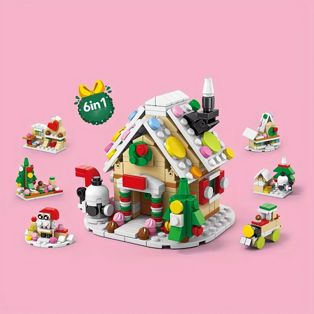 

Surprise Christmas Series Building Blocks Set Gingerbread House Toy Set Children's Set Gift Puzzle Assembly Toy Ornament
