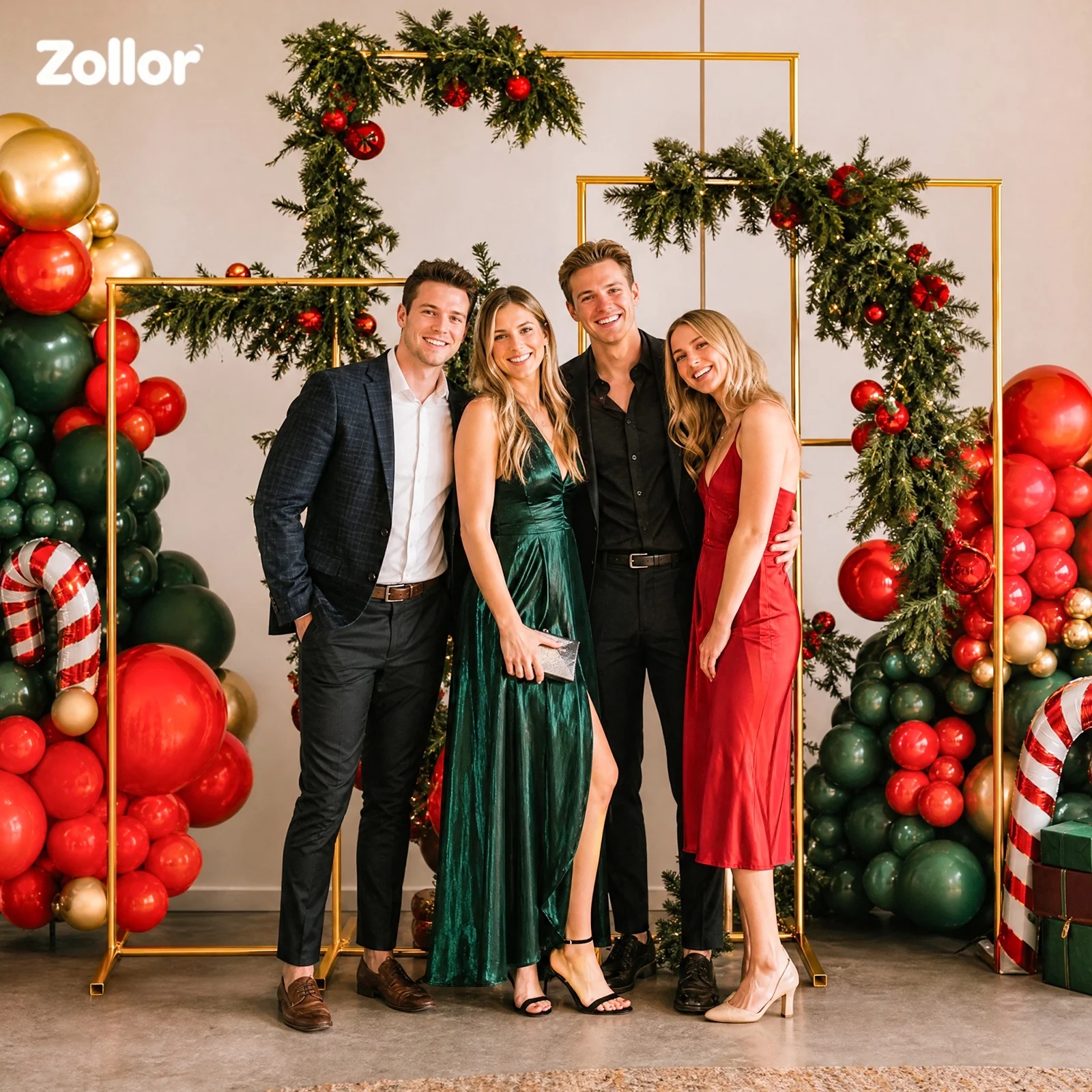 Arco rettangolare in metallo dorato, supporto per fondali fotografici, cornice quadrata riutilizzabile di diverse dimensioni, decorazione ideale per matrimoni, compleanni, feste per il neonato e