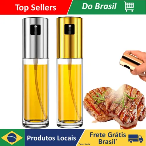 Spray Multiuso de Vidro – Pulverizador Recarregável para Óleo e Azeite