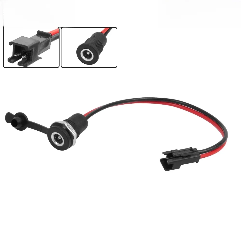 Prise d'alimentation cc 5.5X2.1mm, montage sur panneau femelle vers prise mâle JST SM à 2 broches, câble de connecteur 5.5x2.1 Mm pour Scooter électrique