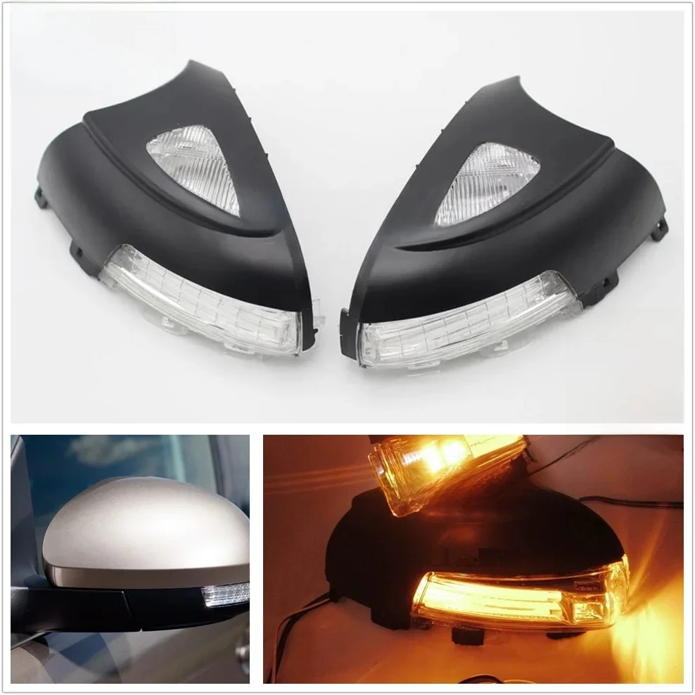 Dla VW Tiguan 2012 2013 2014 2015 2016 2017 2018 samochodów stylizacji tylna lampa LED nad lustro lampa włącz wskaźnik sygnału z kałuży światła — zdjęcie 2