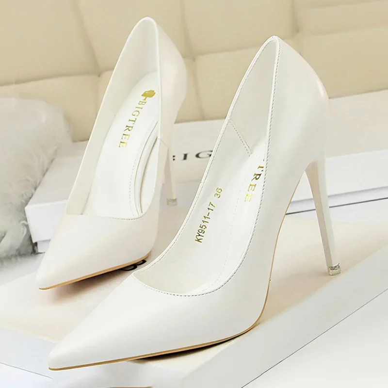 BIGTREE Shoes Women Pumps Fashion High Heels Shoes Black Pink White Shoes Women Wedding Shoes Ladies Stiletto Women Heels 2026
