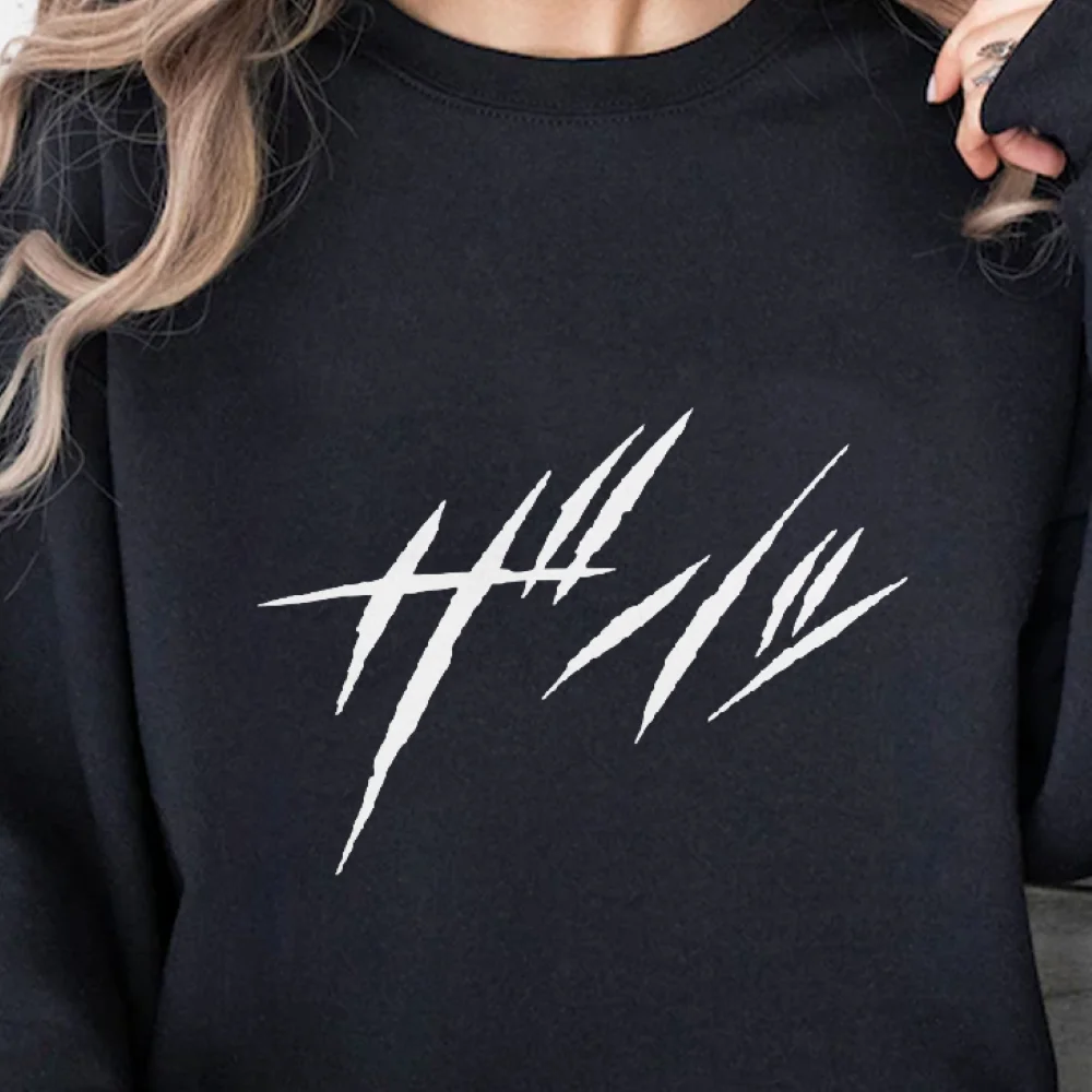 

Толстовка с принтом Sharp Scribble, смелый дизайн, крутая повседневная свободная уличная одежда с длинными рукавами, эффектный уникальный модный топ для изготовления одежды