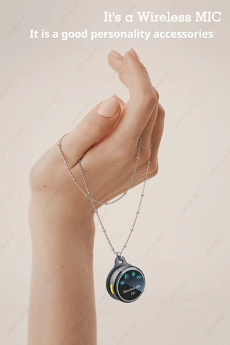 Imagen 2 del producto Nuevo micrófono Lavalier inalámbrico magnético, collar con cancelación de ruido, tapa a prueba de viento, micrófono de grabación de Audio y vídeo para teléfono inteligente