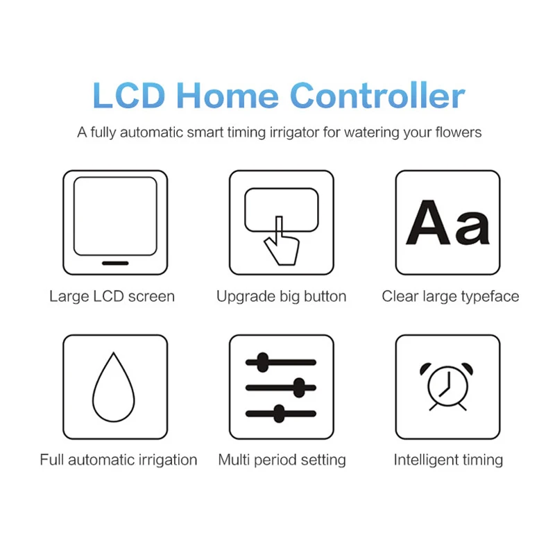 Rain Seer New Garden Water Timer LCD Display Automatic Electronic Watering Timer Waterproof IP65 irrigation Controller System