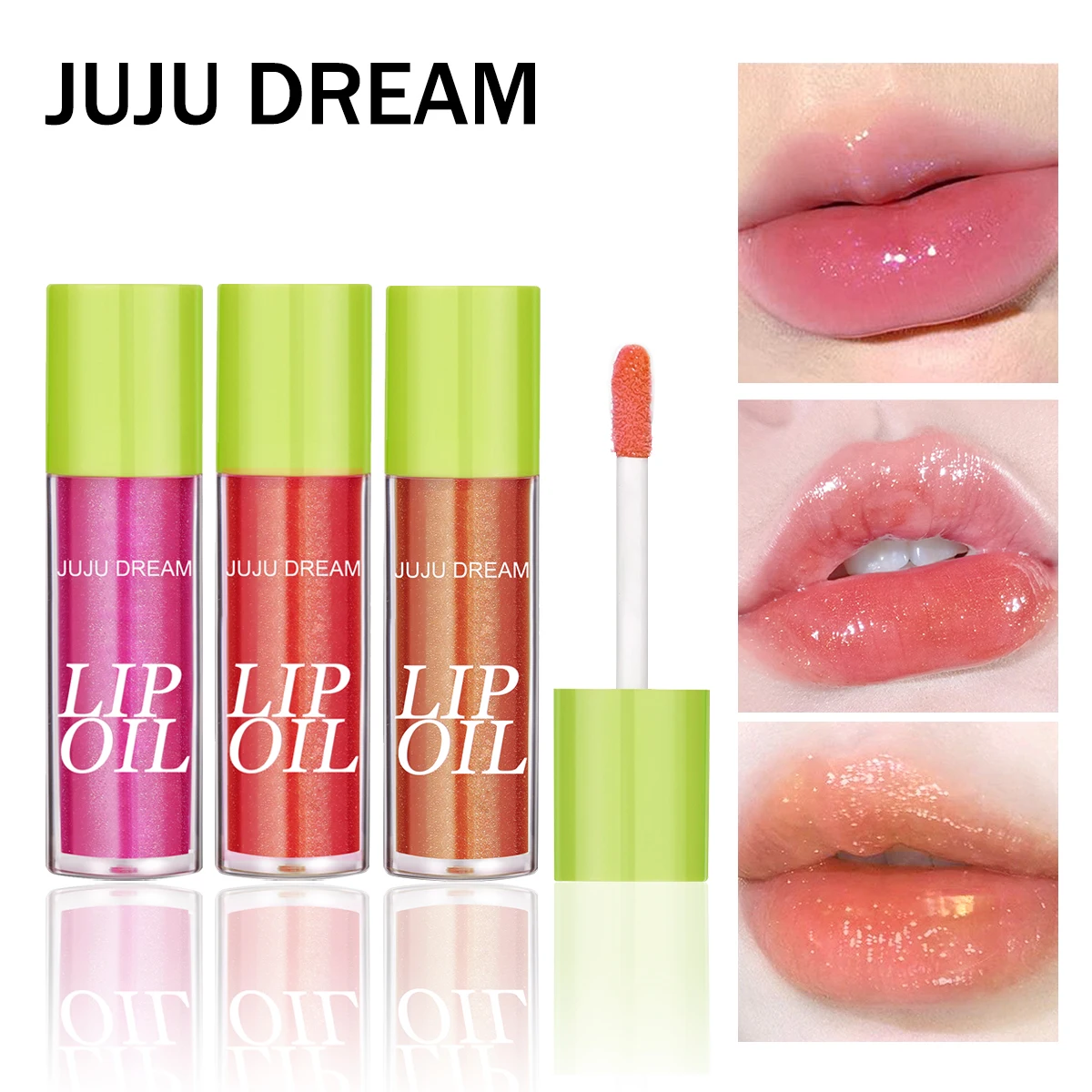 مرطب الشفاه ومكياج زيت الشفاه – ملمع شفافة ممتلئ للشفاه الناعمة والمرطبة والخالية من التجاعيد #3