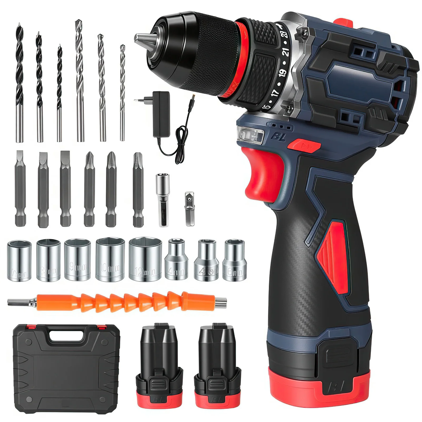 55N.M 10MM 23 + 1 Drehmoment Bürstenlosen Elektrischen Schlagbohrmaschine Metall Ratsche Chuck Akku-bohrschrauber Elektrische Schraubendreher DIY power Tools