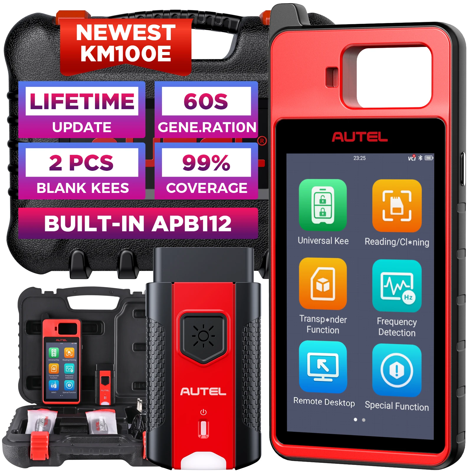 Autel MaxiIM KM100 KM100E KM100X sleutelprogrammeur met levenslange gratis updates IMMO-immobiliser sleutelprogrammeertool OBD IMMO sleutelprogrammeerapparaat - afbeelding 1