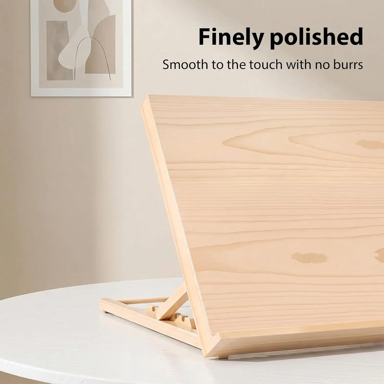 Adjustable Wooden Tabletop Easel Stand 5 Angles Foldable Drawing Board Holder Large 25.6in Desk Sketching Painting Easel for Artists Kids Adults Art Canvas Book Reading Stand