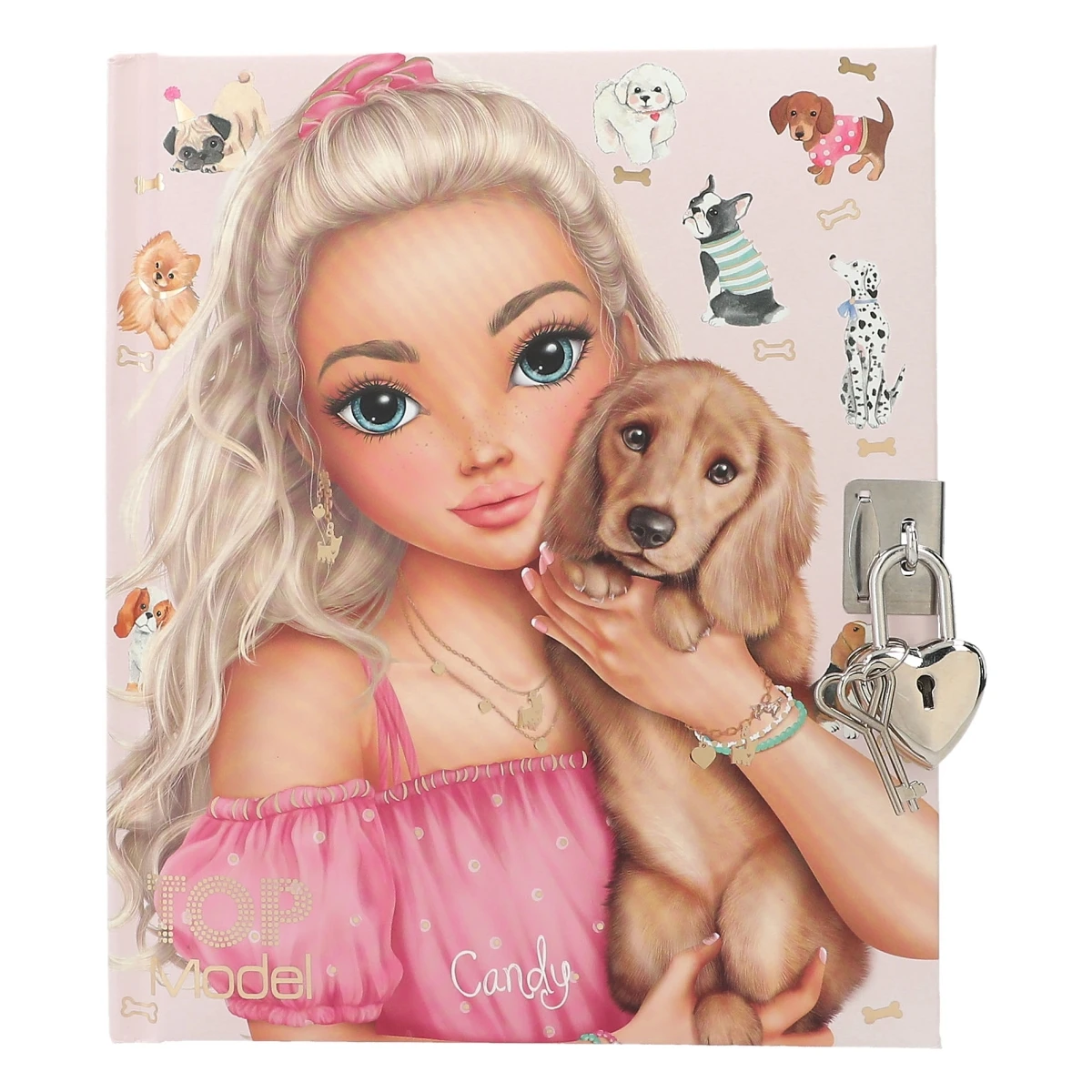 TOP MODEL - KITTY AND DOGGY PUPPY DIARY WITH LOCK, 0012958, original, boys, girls, store, official license, original, original gifts