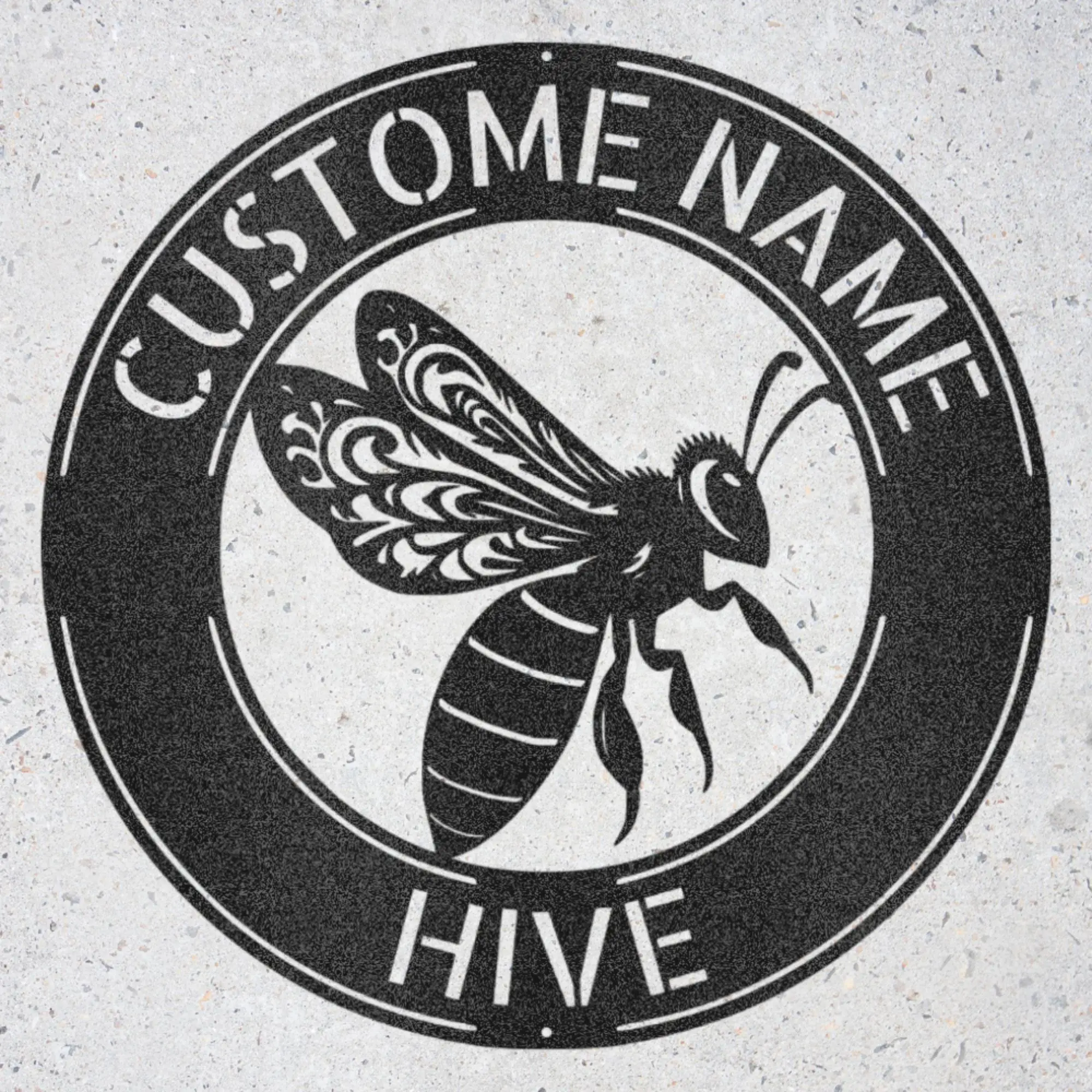 

Custom Personalized Queen Bee Metal Art Sign: Bee Wall Decor, Hive Gift, Apiary Lover Present