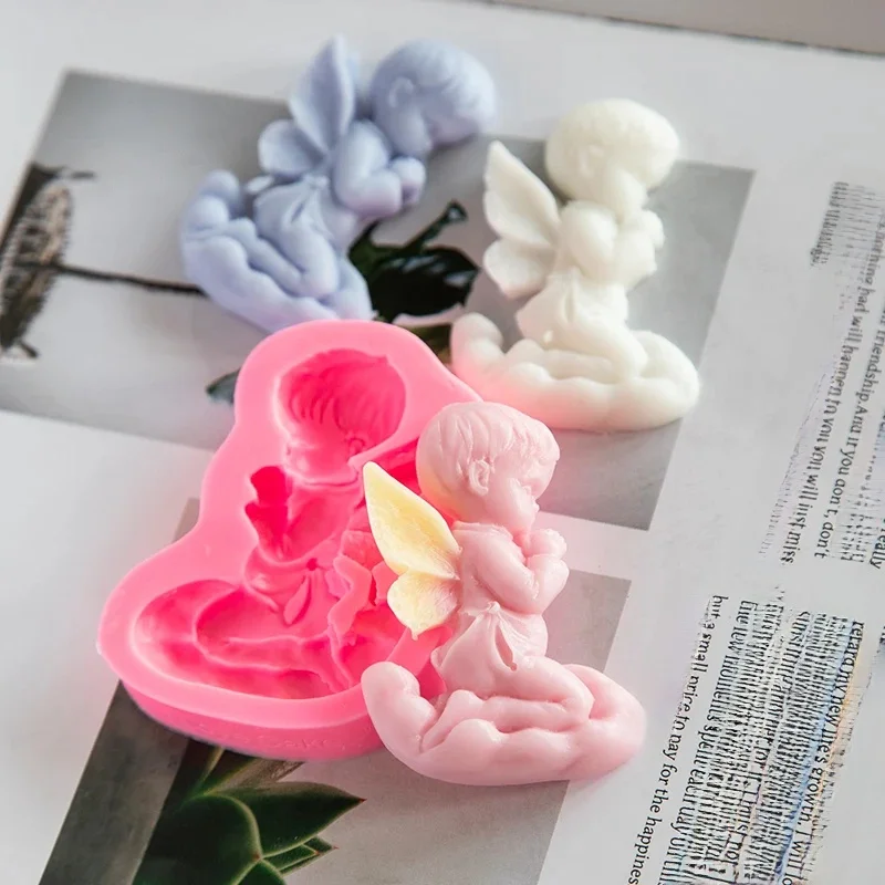 Modlący się anioł formy Handmade DIY mydło silikonowe formy czekoladowe silikonowe formy narzędzie do dekoracji ciast dekoracje ślubne formy do mydła — zdjęcie 2