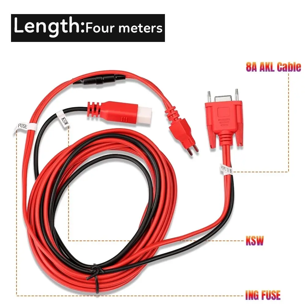 Autel 8A AKL Cable for Toyota Non-Smart Key All Keys Lost Adapter Work with APB112 and G-Box2 G-BOX3 Car Diagnostic Cables