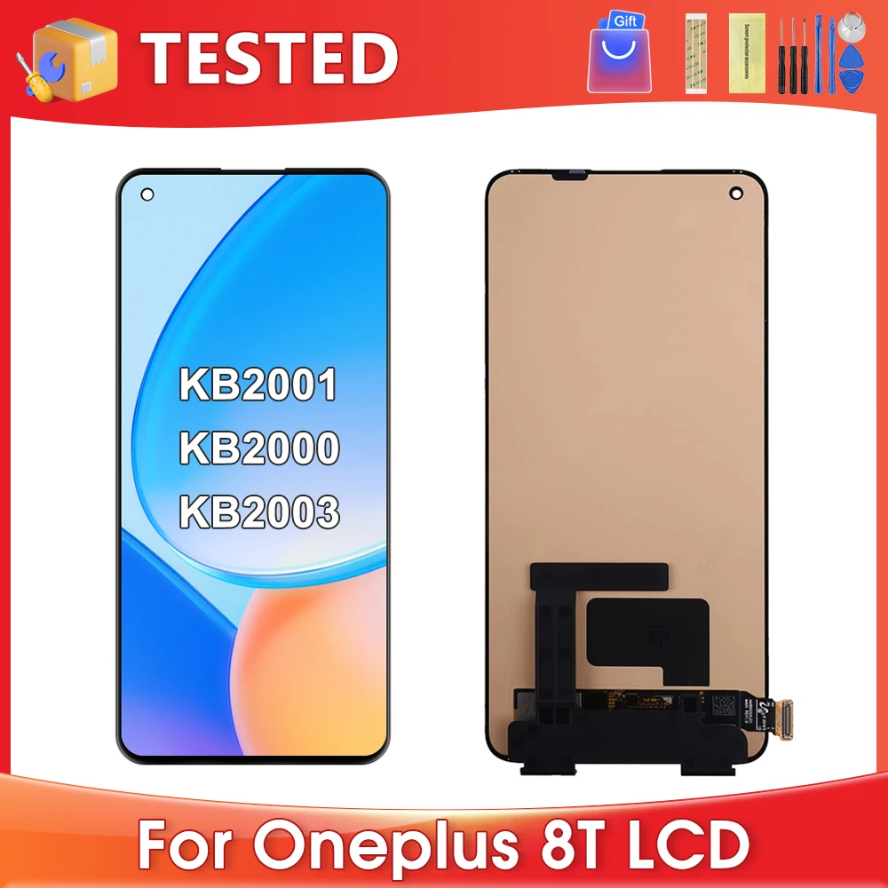 

6.55''For OnePlus 8T For 1+8T KB2001 KB2000 KB2003 KB2005 LCD Display Touch Screen Digitizer Assembly Replacement