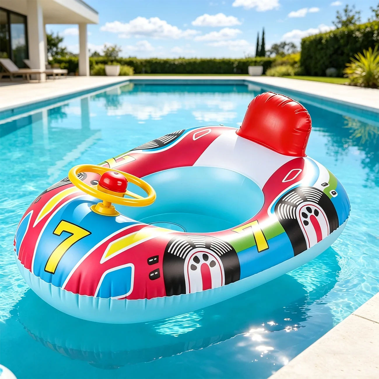 Inflatable Steering Wheel Pool Float 5