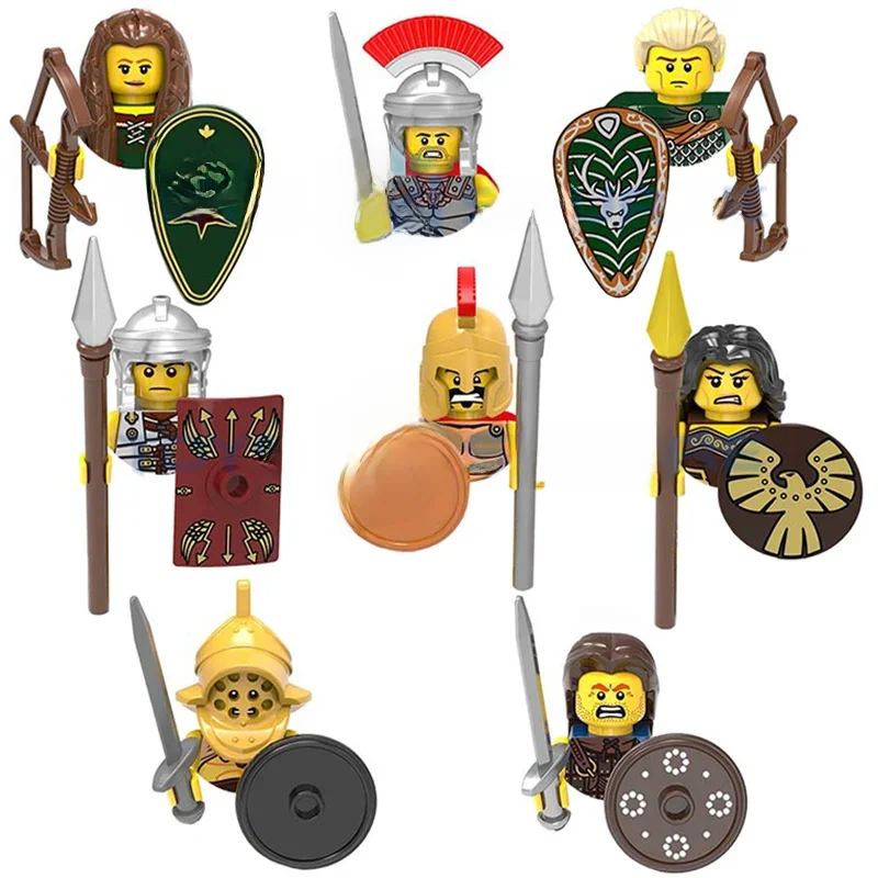 MOC-Chasseur Médiéval de Rome, Modèle de décennie s, Chasseur d'Elfe, Femme, Highland, Kokor, Elfes de Sorcière, Ensemble de Briques, Cadeaux Jouets, X0audit