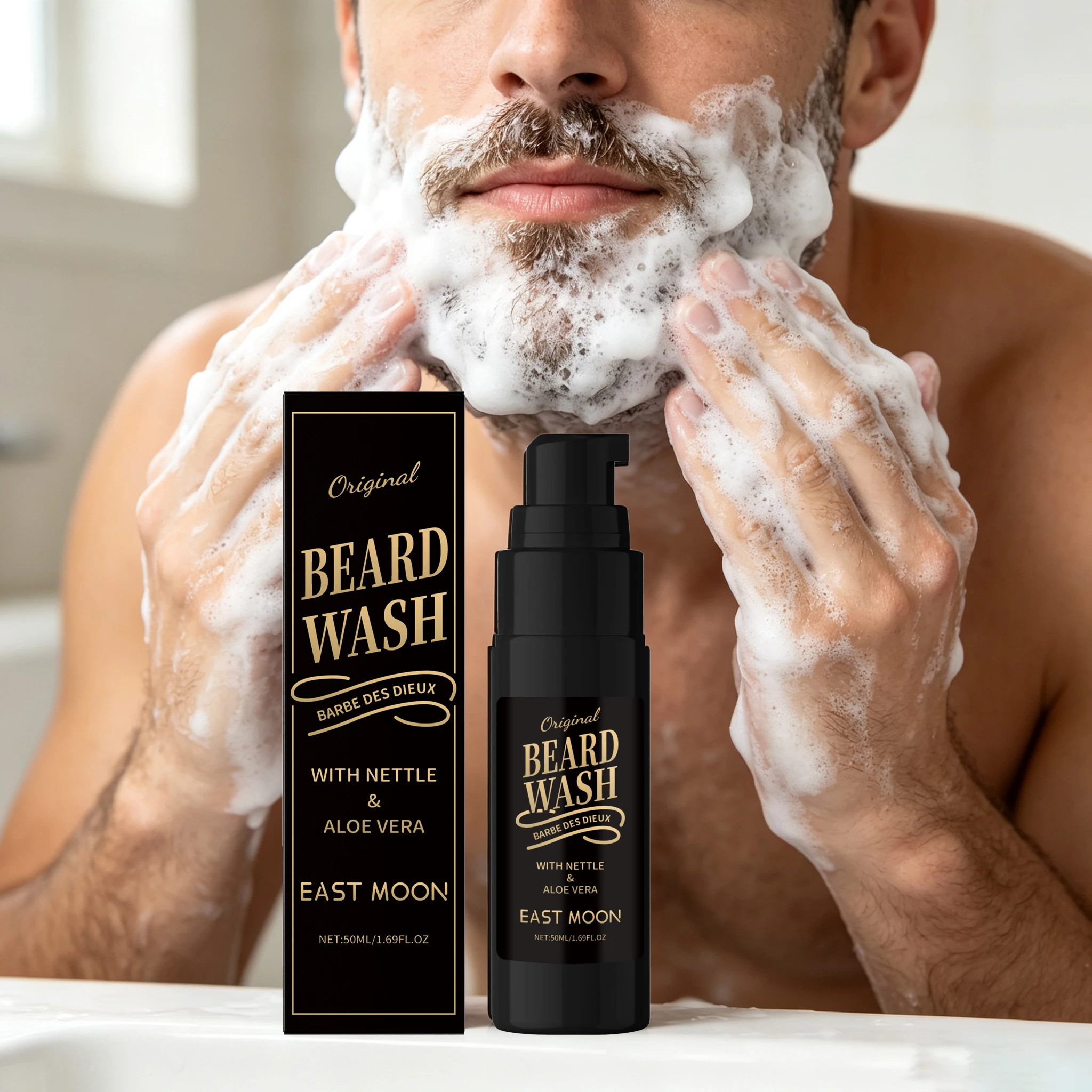 Beard Oil - 50ML Men Bubble Beard Wash Gel