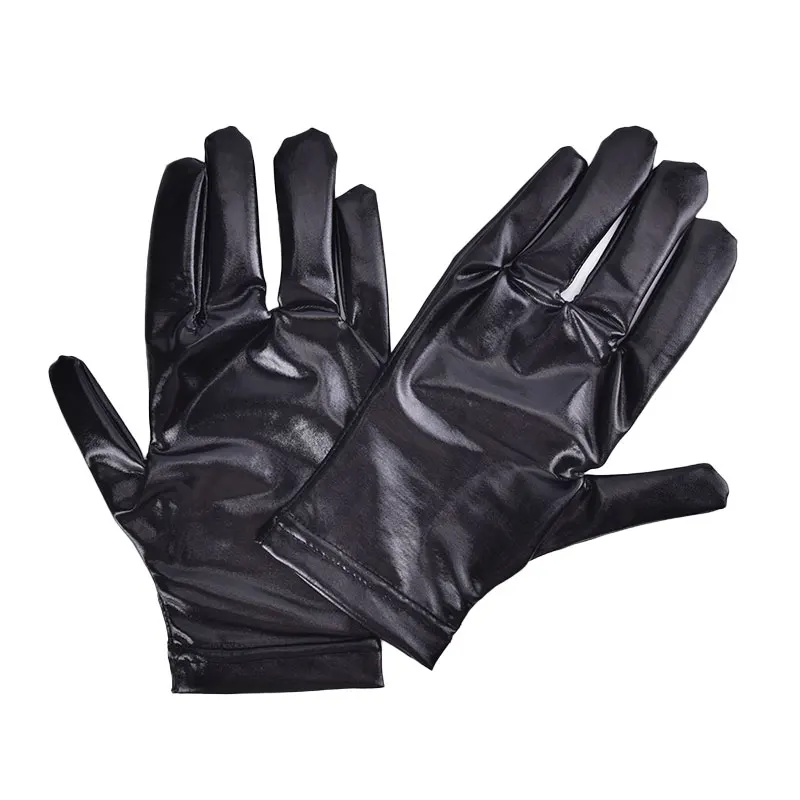 Stretch PU Leather Skinny Long Glove Punk Rock Hip Hop Jazz Disco Dance Gloves