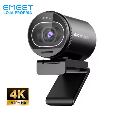 EMEET Webcam 4K para PC, webcam S600 com sensor Sony, 2 microfones de redução de ruído, FOV de 40° a 73°, foco automático PDAF, capa de privacidade rotativa integrada, 1080p a 60FPS