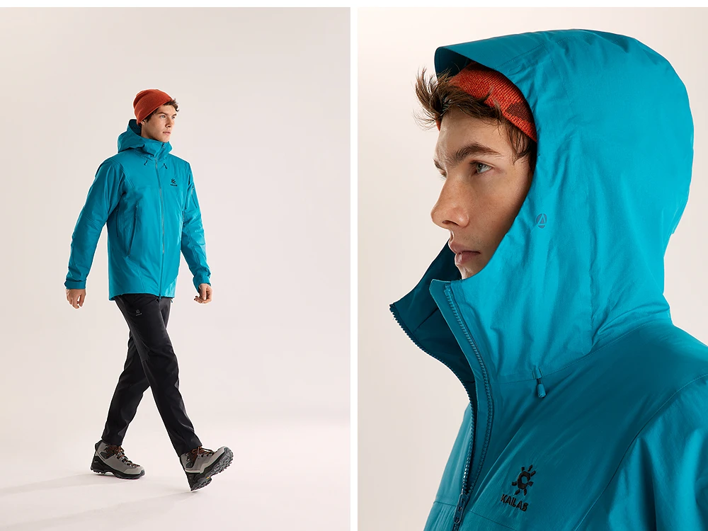 KAILAS Bogda Plus Hardshell Thermal Kapuzenjacke Outdoor Wasserdicht und Windstopper Wanderjacke KG2441118 – Detail 25