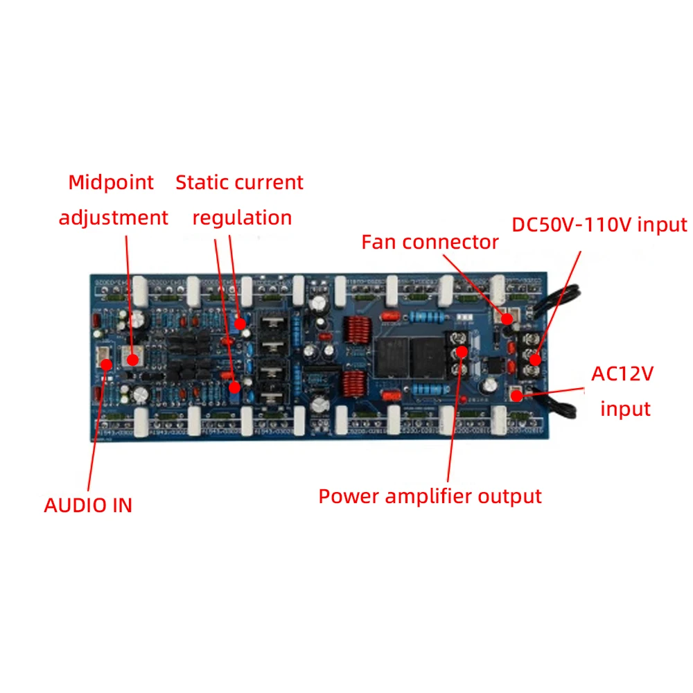 AIYIMA Audio Board AB400 TTA1943/TTC5200 Dual Channel Amplifier Board 400W×2 Class AB Hifi Power Amplifier Dual 50V-100V