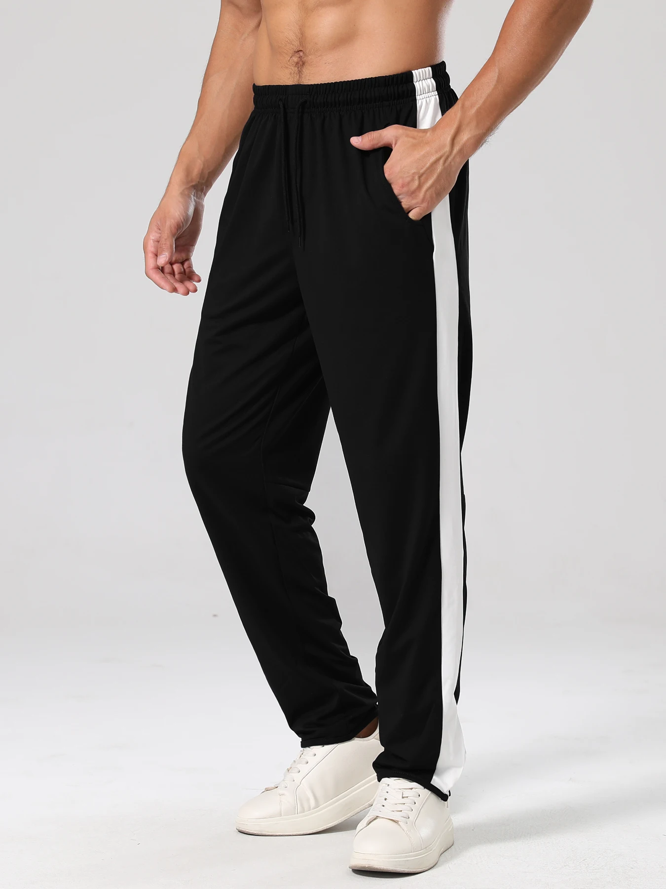 Men's Casual Sweatpants — Knitted Fabric with Medium Stretch | Adult Apparel | Ideal for Casual Outings, Suitable for All Season