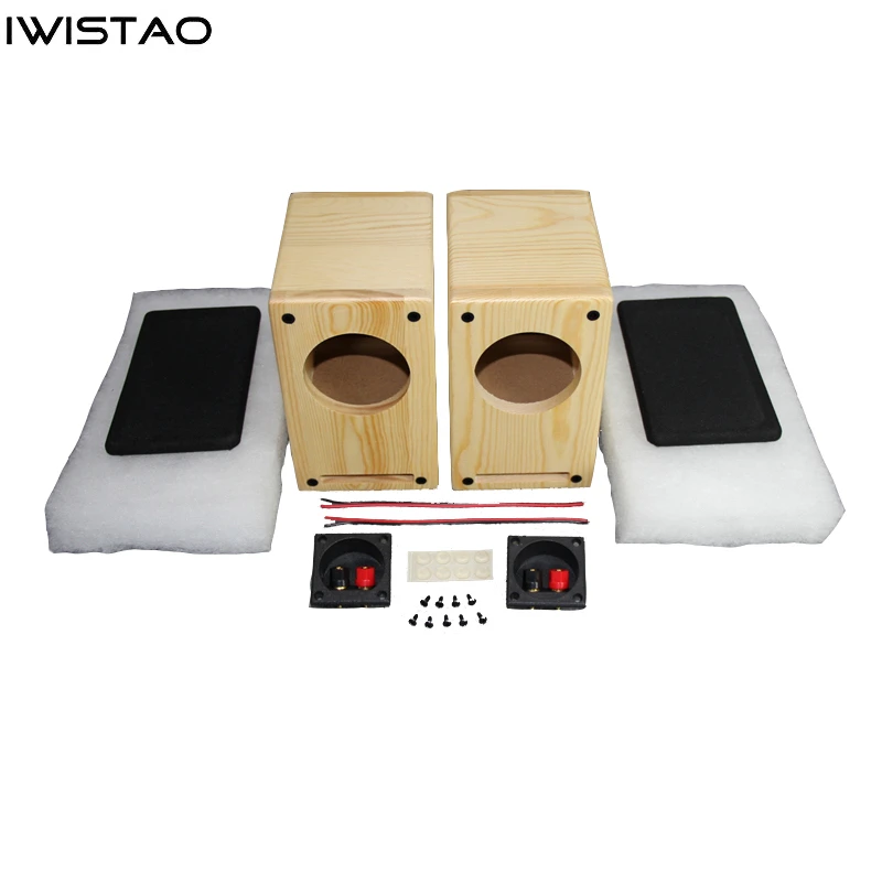 Imagem -05 - Iwistao-full Range Speaker Armário Vazio Madeira Maciça Estrutura Labirinto para Tubo Amp hi fi Polegadas Par