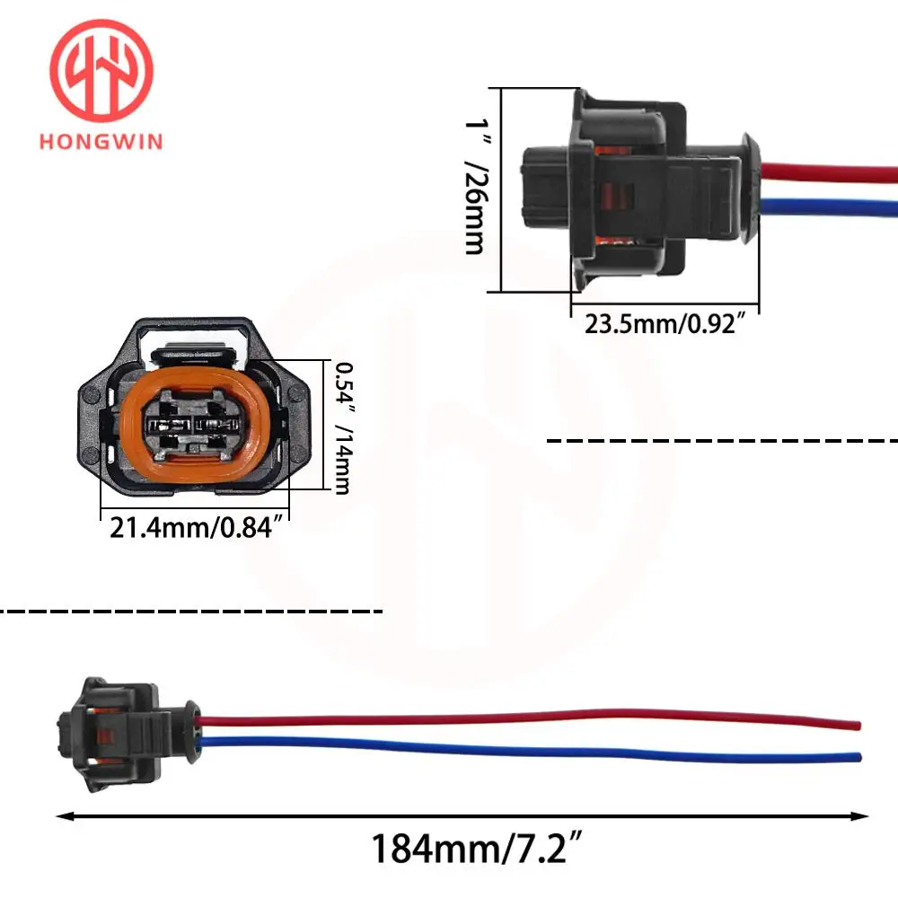 8pcs 2 Pin PT2183 88988963 Fuel Injector Harness Repair Connector Pigtail For Universal 6.6L Duramax LLY LBZ LLM / Chevrolet GMC