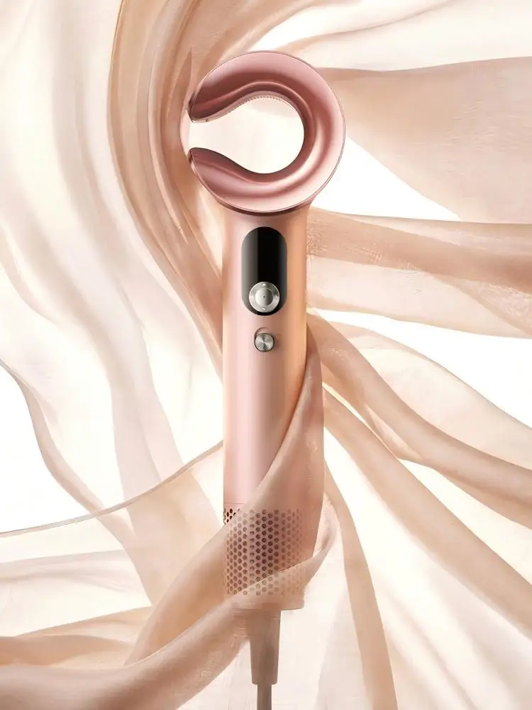 MOVA Aero C The Reimagined C-Chamber Hair Dryer with Dual-air Boost C-Shape Dualforce Cyclone Gentle-wide Airflow 360 ° full-Channel Plasma Care 3-nozzle Multi-styling Auto Standby on Flat Placement — 2