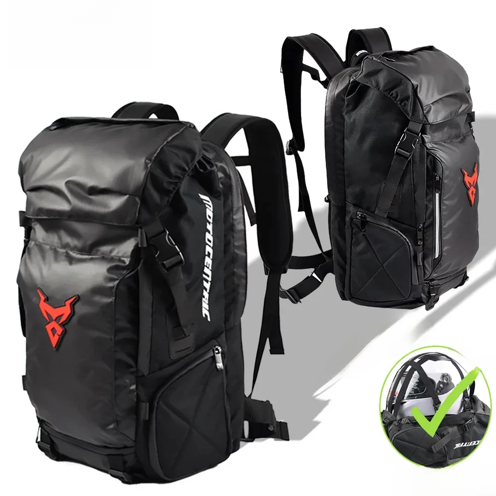 Motocentric motorfiets achterbank tas multifunctionele waterdichte motorhelm rugzak grote capaciteit motorcross staarttas bagage - afbeelding 2
