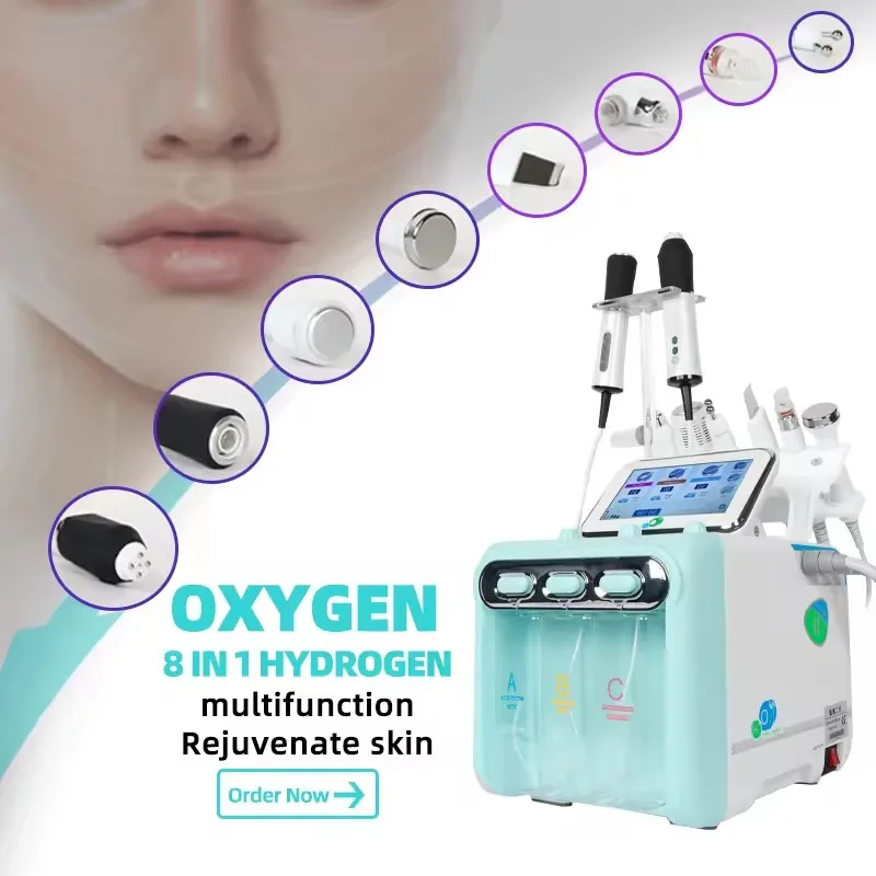 

Newest Water Aqua Facial Dermabrasion Peeling Machine Multi-function Beauty Equipment 8 in 1
